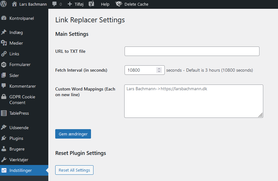 Gratis link tool plugin